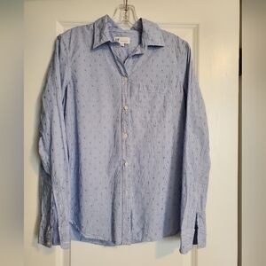 GAP Tinsel Fitted Boyfriend Button Down Shirt Sz MED
